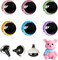 120PCS 20mm 3D Glitter Safety Eyes for Amigurumi – Moon Crochet Eyes with Washers for Dolls, Plush Toys, and Craft Projects